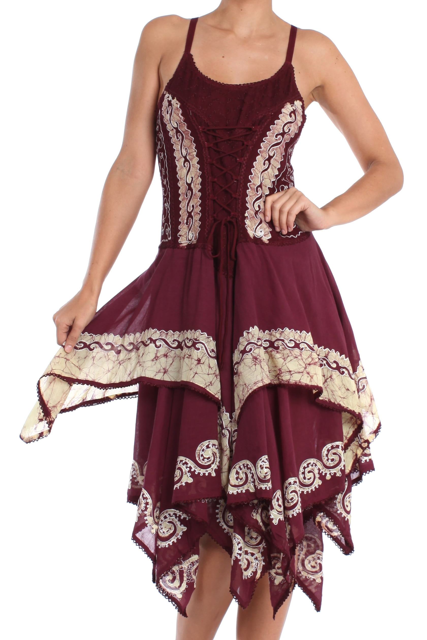 Cream Handkerchief Hem Dress